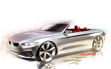 BMW 4-series Convertible автомобиль рисунок скетч обои для рабочего стола 4K Ultra HD